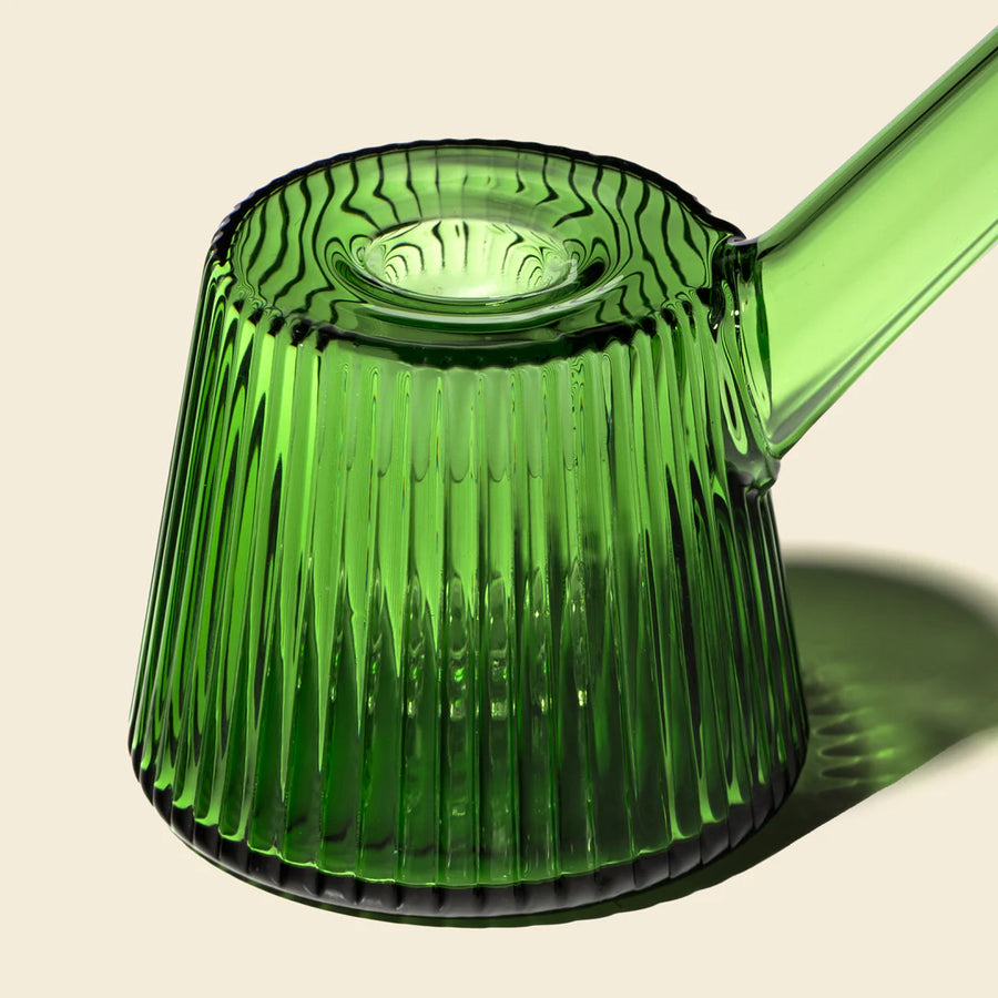 Newton Home Deco Bubbler in Emerald green art deco style glass bubbler bliss shop chicago