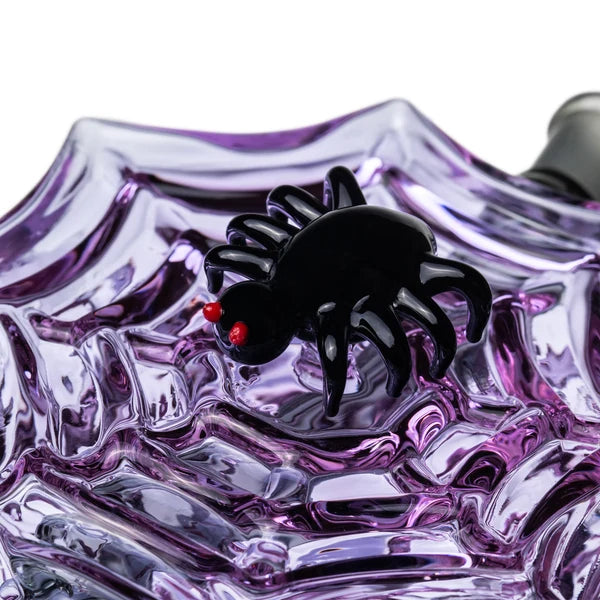 mj arsenal nightcrawler dab rig with purple spider web with 3D spider detail bliss shop chicago
