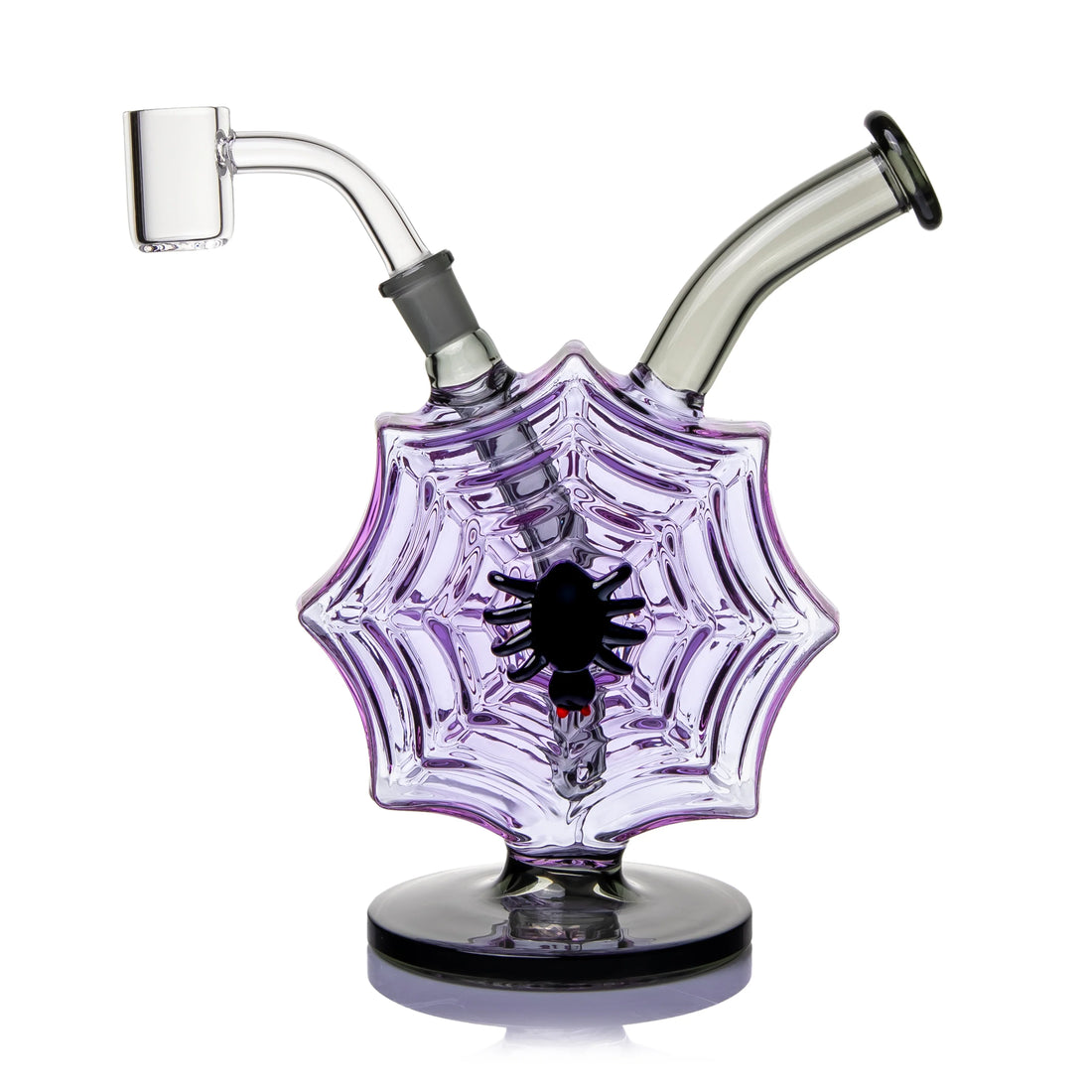 mj arsenal nightcrawler dab rig with purple spider web with 3D spider detail bliss shop chicago