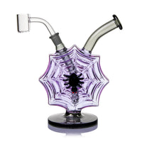 mj arsenal nightcrawler dab rig with purple spider web with 3D spider detail bliss shop chicago