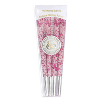 98 mm Beautiful Burns pre roll cones with pink flower and butterfly design bliss shop chicago