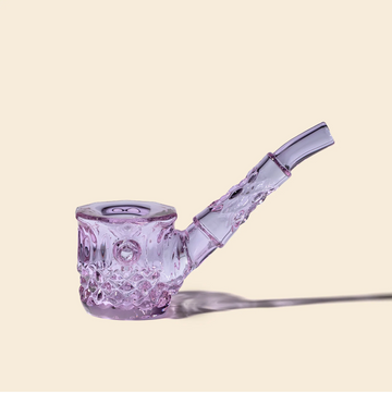 nwtn home highball sherlock glass hand pipe with vintage style detailing in orchid purple bliss shop chicago