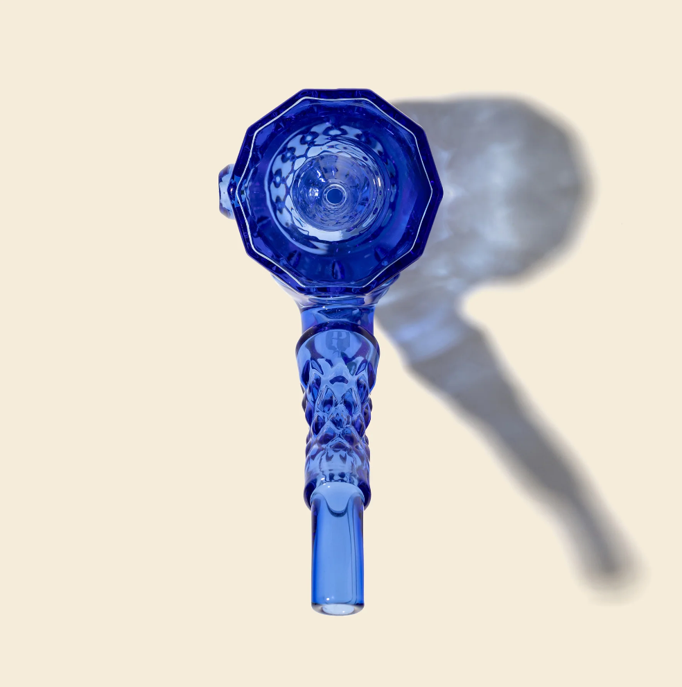 nwtn home highball vintage style hand pipe in lapis blue bliss shop chicago