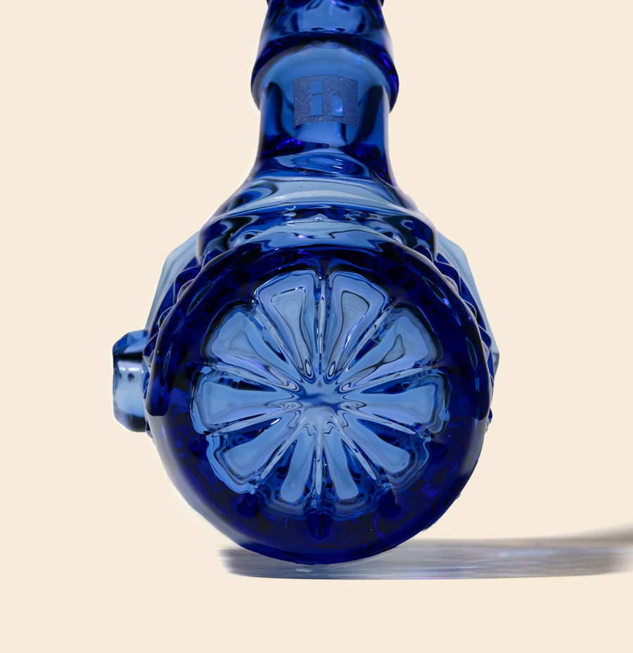 nwtn home highball vintage style hand pipe in lapis blue bliss shop chicago
