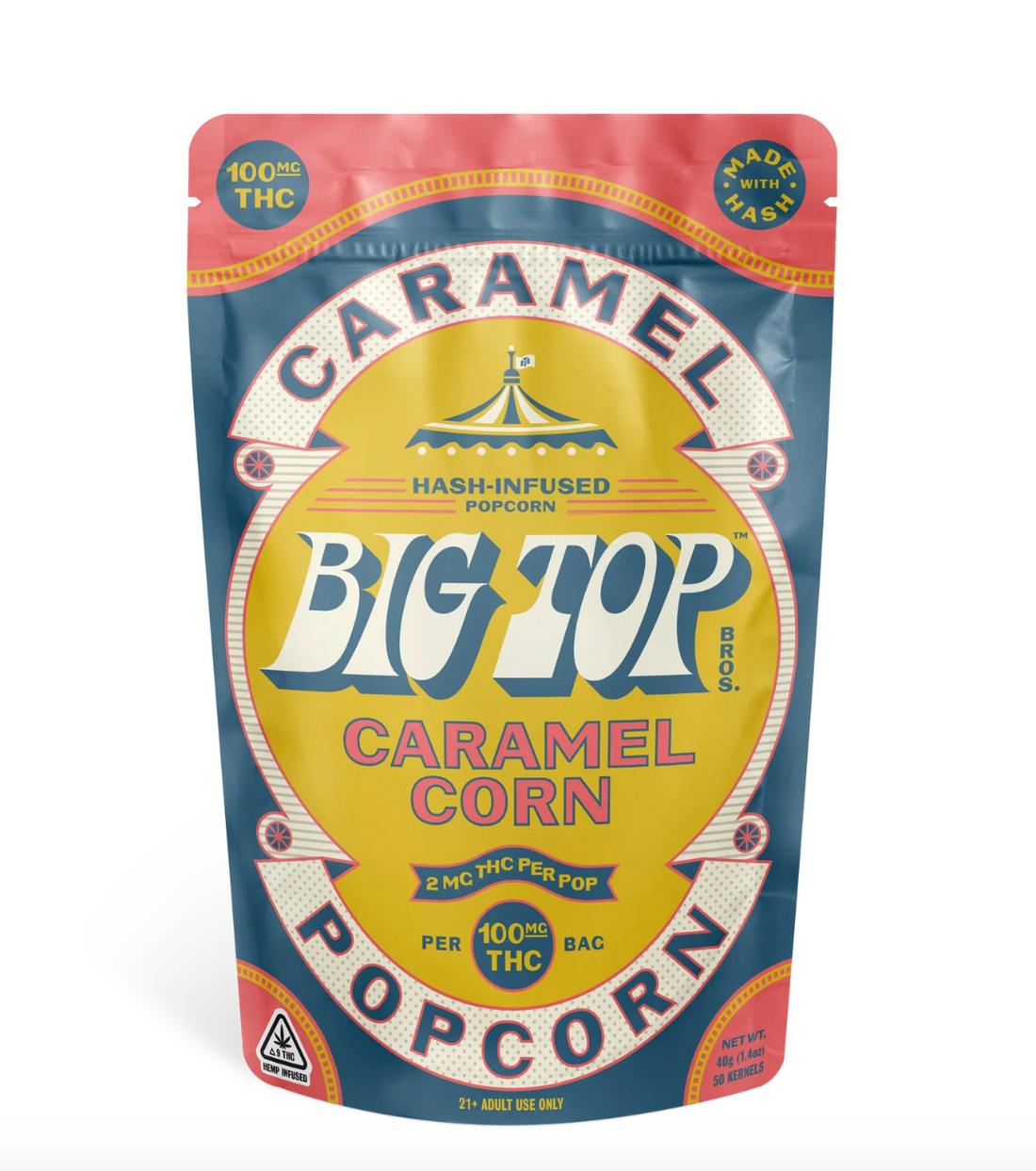 big top 100mg delta 9 thc caramel poporn bliss shop chicago