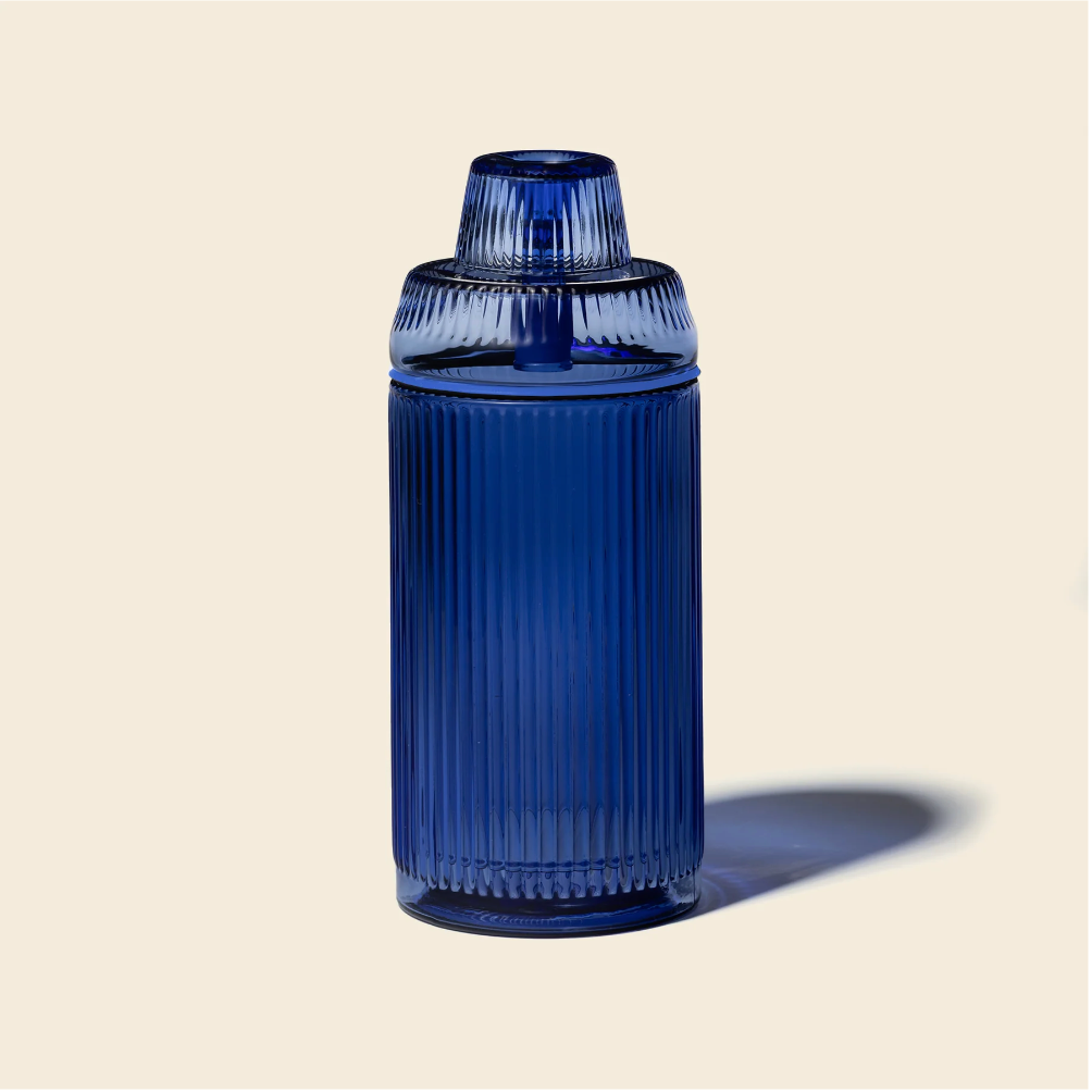 nwtn home 3 piece deco gravity bong in lapis blue bliss shop chicago