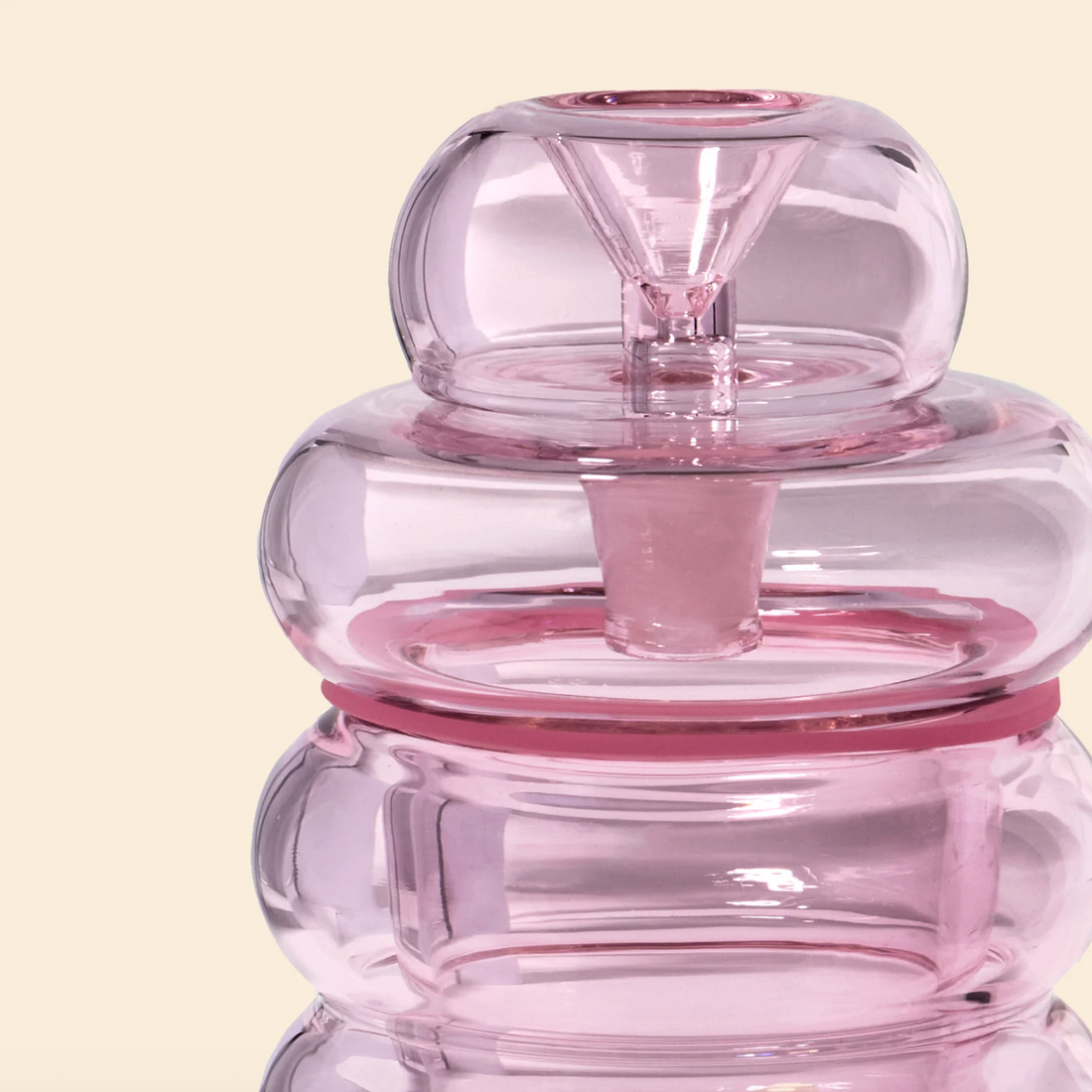 nwtn home bolla 3 piece gravity bong in petal pink bliss shop chicago