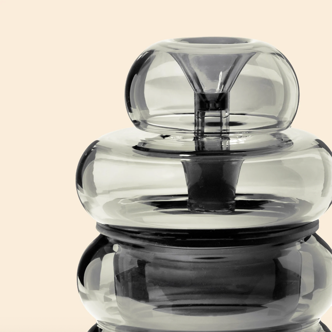 nwtn home bolla 3 piece gravity bong in charcoal gray bliss shop chicago