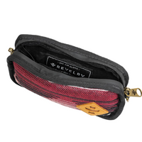 revelry The Gordito Smell Proof Padded Pouch in maroon, black and white Southwest style print bliss shop chicago