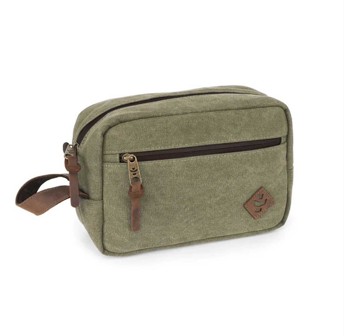 reverly The Stowaway Smell and water Proof Toiletries Kit  in sage green bliss shop chicago