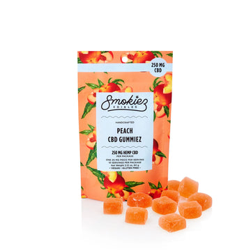 Smokiez 10 piece Peach Gummies 250mg cbd bliss shop chicago