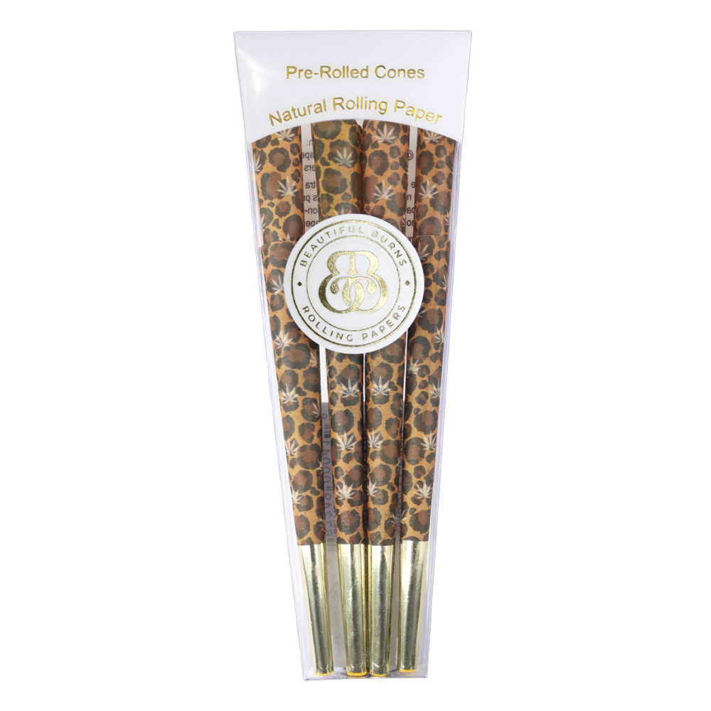 beautiful burns designer cones variety 8 pack 98 mm cones with leopard print bliss shop chicago