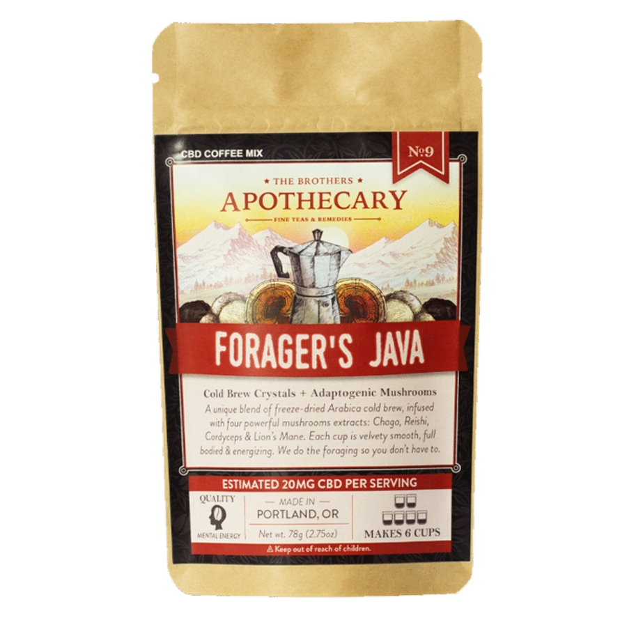 the brothers apothecary forager's java cbd cold brew instant coffee bliss shop chicago