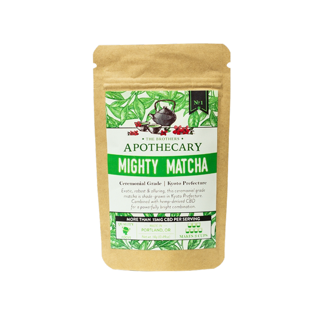 the brothers apothecary mighty matcha cbd latte bliss shop chicago