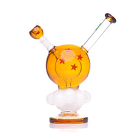 10 inch hemper dragon ball z orange wish ball bong with red stars and cloud shaped base bliss shop chicago