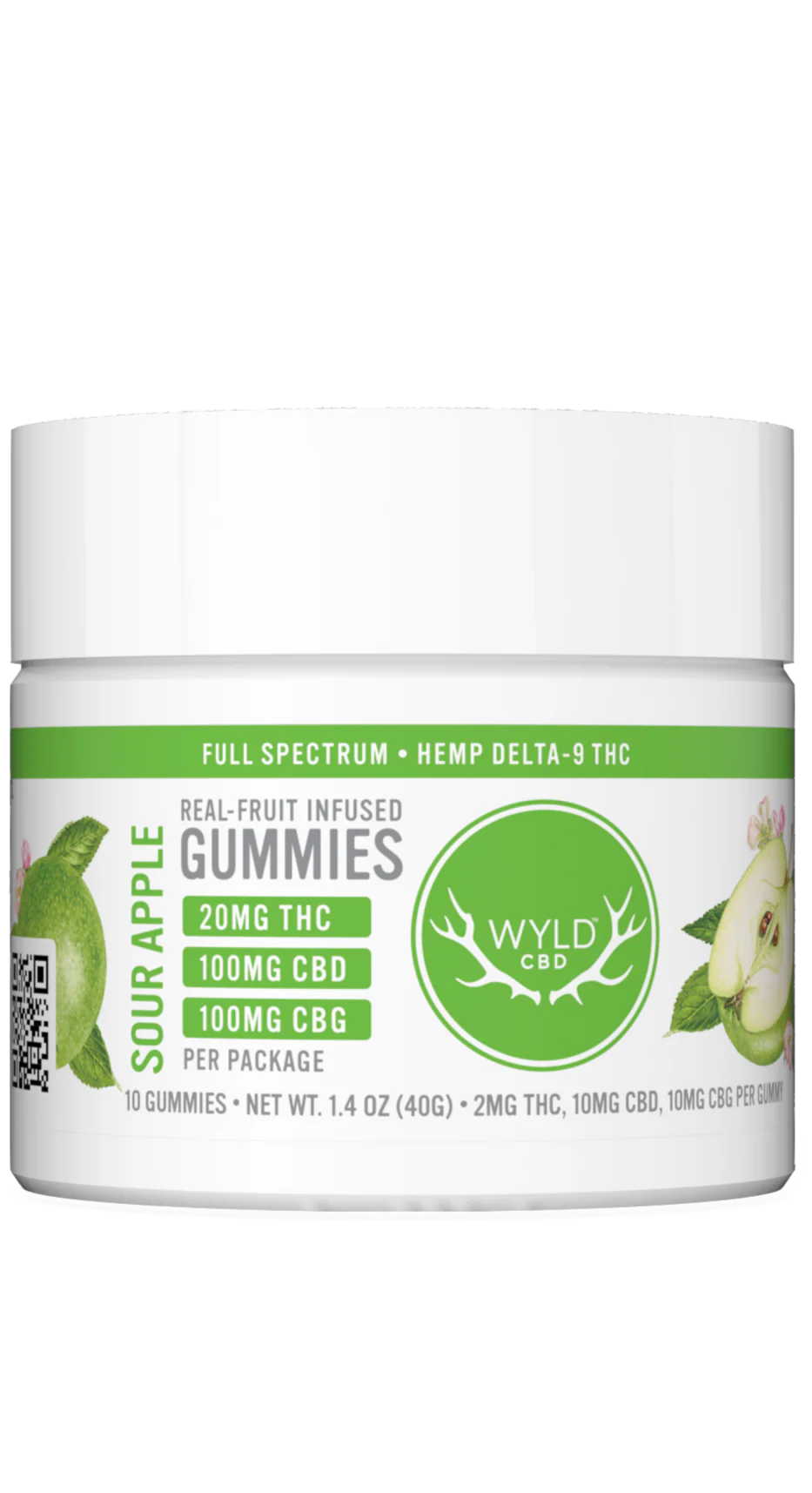 wyld hemp delta 9 thc cbd cbg sour apple gummies bliss shop chicago