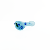 kristi conant blue spoon pipe with blue flowers and green hummingbird detail bliss shop chicago