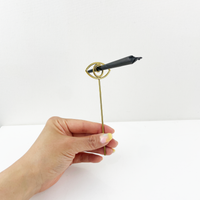 Eye Bun Pin/J Holder - Brass