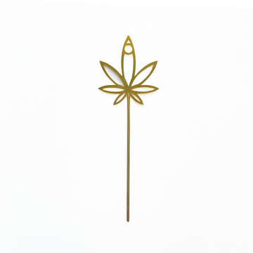 high society collection brass weed leaf joint holder bliss shop chicago 