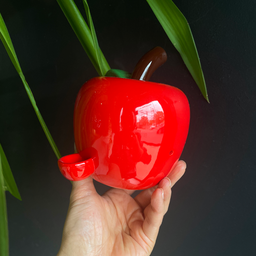 5 inch red apple ceramic pipe bliss shop chicago