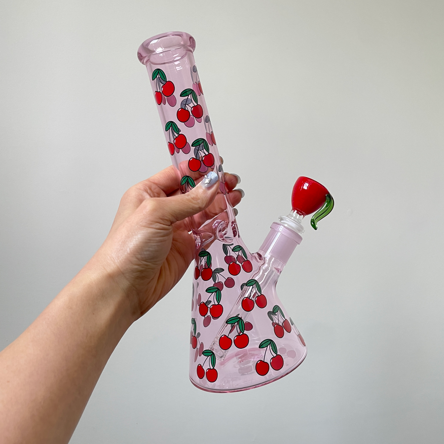 pink cherry beaker bong bliss shop chicago