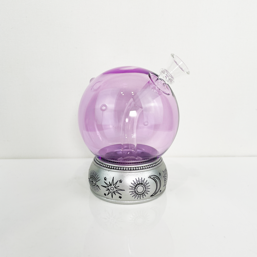 Canna Style Purple Crystal Ball Pipe bliss shop chicago