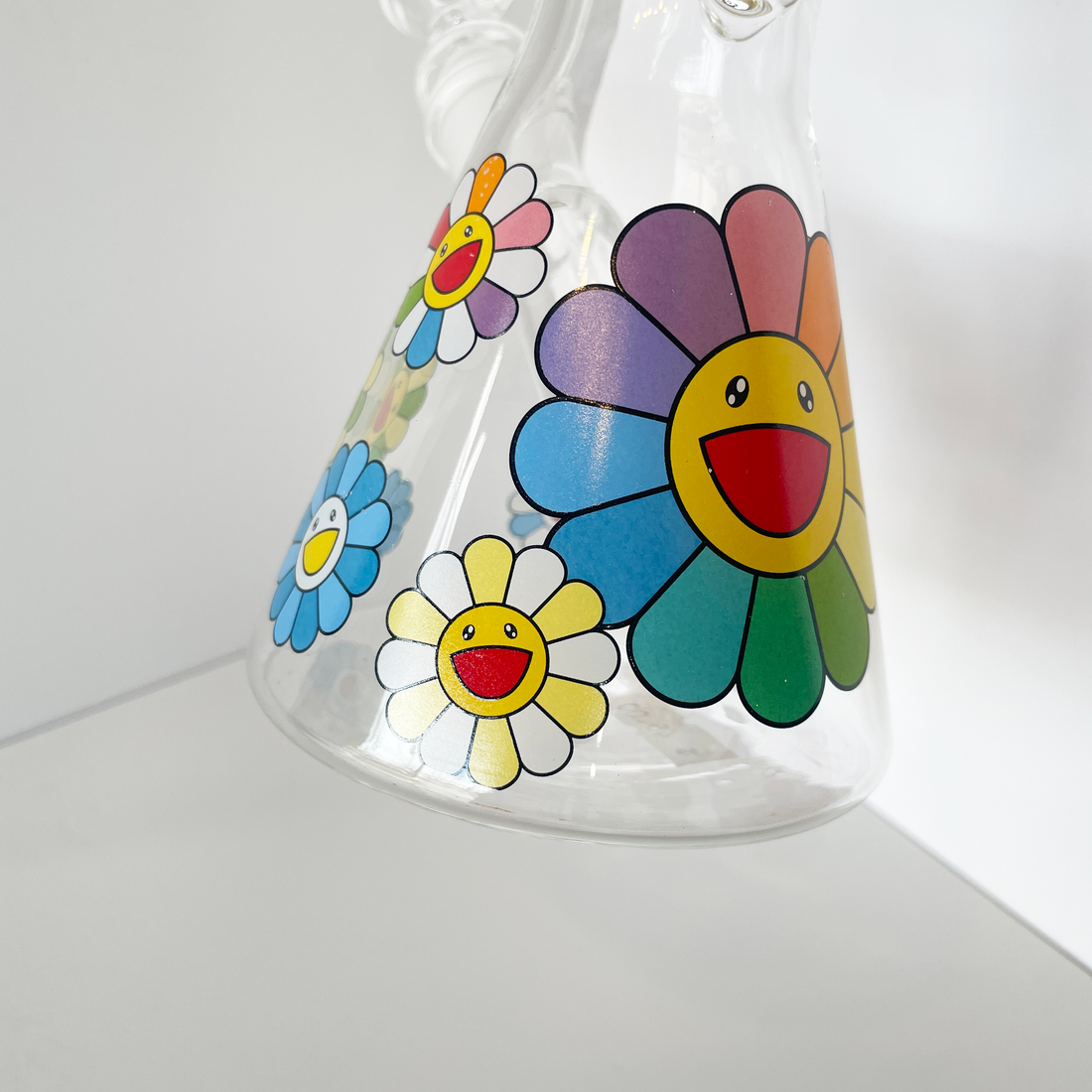 10 inch beaker bong with murakami's daisy designs bliss shop chicago