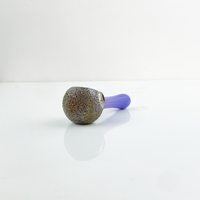 sugarmattys purple spoon pipe with gold frit detail bliss shop chicago