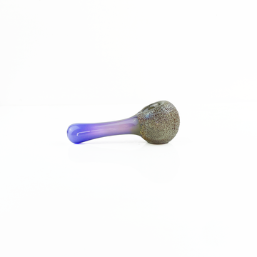 sugarmattys purple spoon pipe with gold frit detail bliss shop chicago