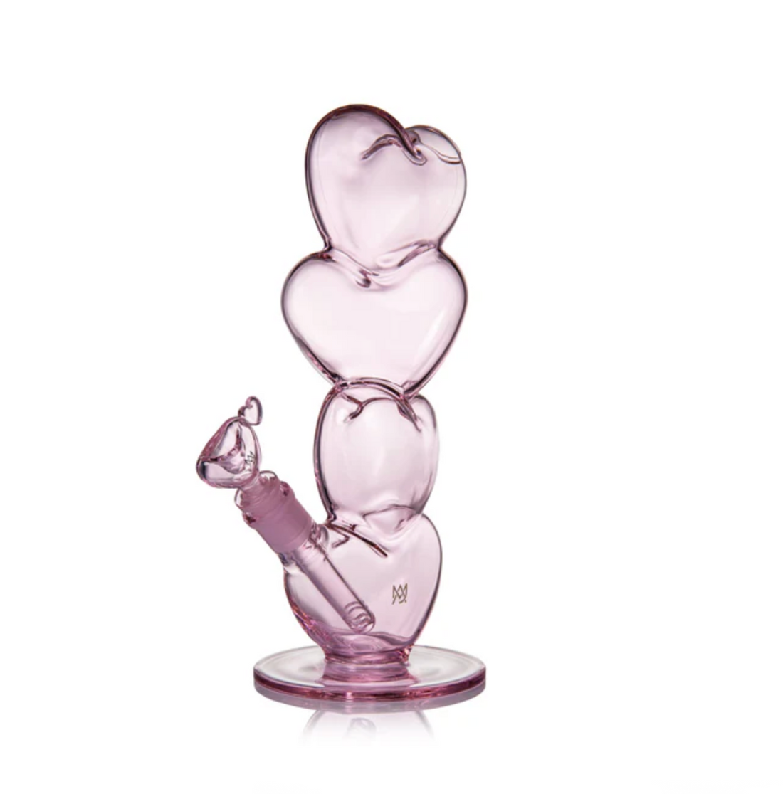 mj arsenal 11 inch evermore bong made of 4 stacked pink glass hearts bliss shop chicago