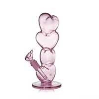 mj arsenal 11 inch evermore bong made of 4 stacked pink glass hearts bliss shop chicago