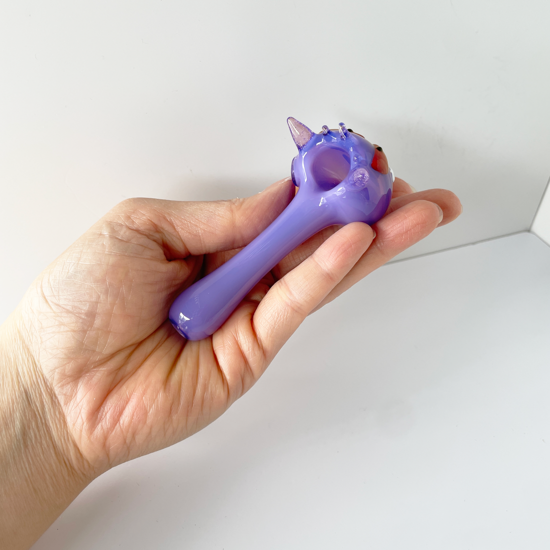 sugarmattys 3.5 inch purple spoon pipe with pokemon gengar design bliss shop chicago