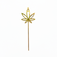 high society collection gold weed leaf joint holder bliss shop chicago