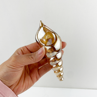 4.5 inch metallic gold seashell hand pipe bliss shop chicago