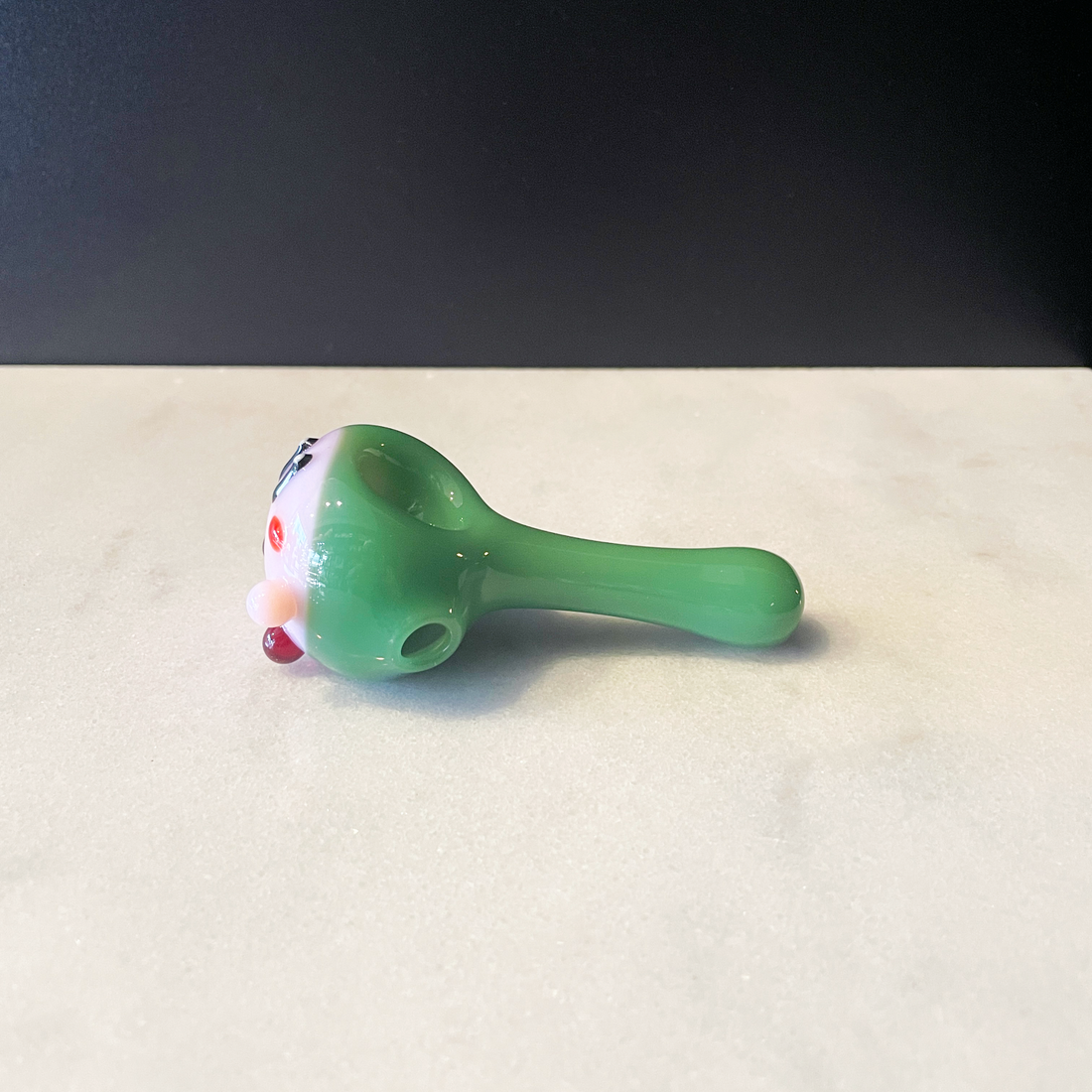 sugar mattys 3 inch pink and green kirby spoon pipe bliss shop chicago