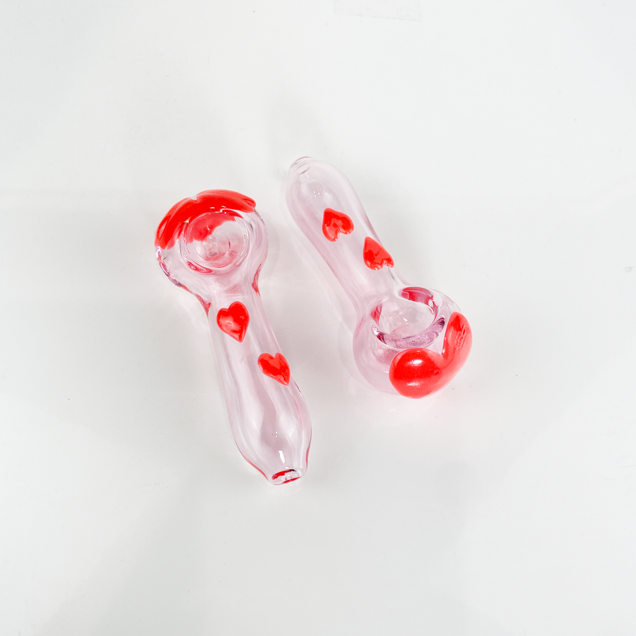 canna style glow in the dark heart pipe bliss shop chicago