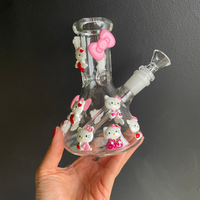 6 inch 3D hello kitty charm beaker bong bliss shop chicago