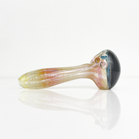 black and white linework fumed heady glass pipe bliss shop chicago