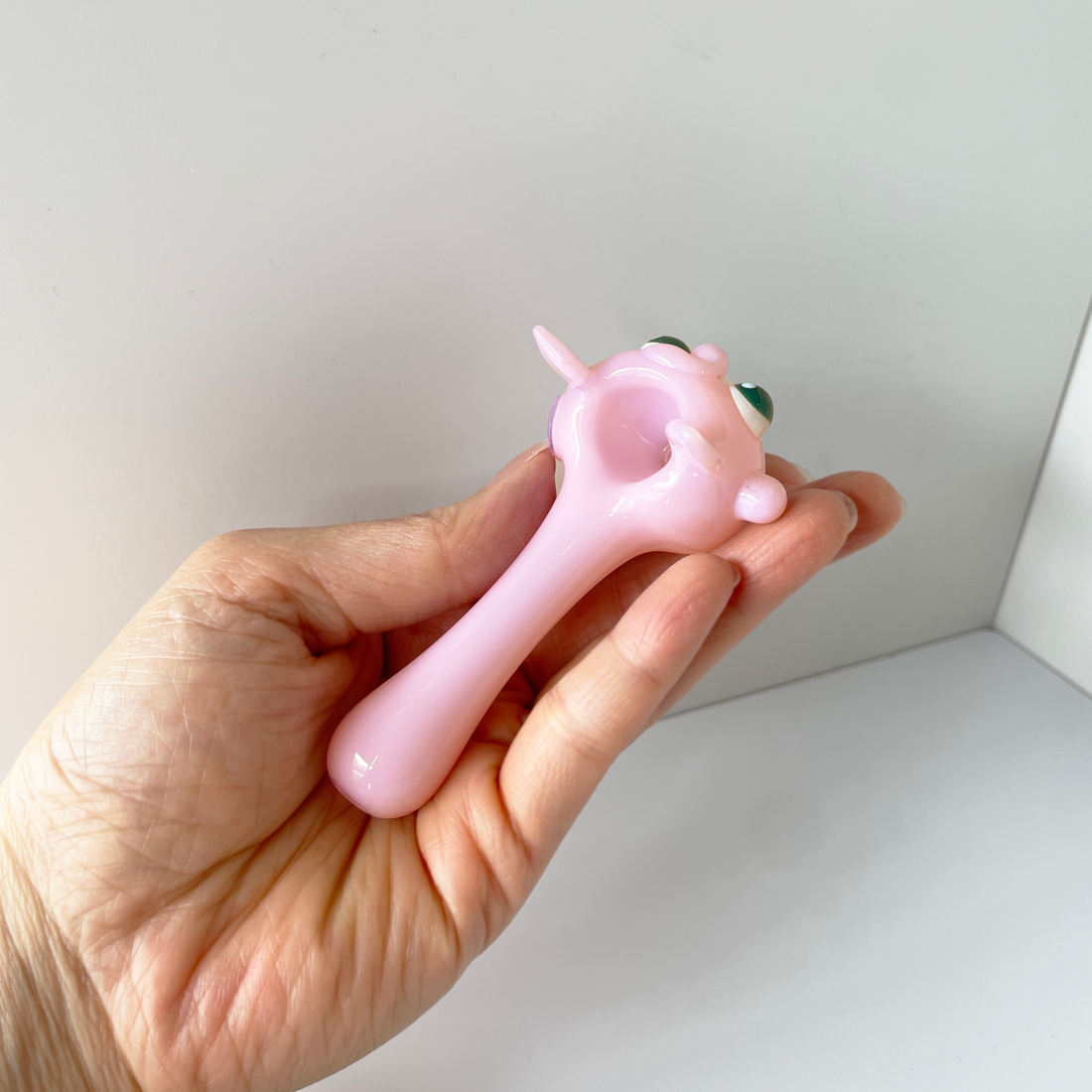 sugarmattys pink hand pipe with pokemon jigglypuff design bliss shop chicago