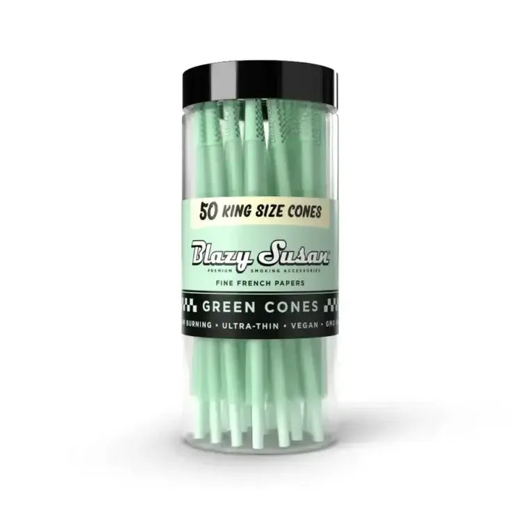 50 pack Blazy susan king size pre rolled cones in green bliss shop chicago