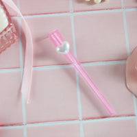 4" pink borosilicate glass joint or cigarette holder with pearl embellishment bliss shop chicago