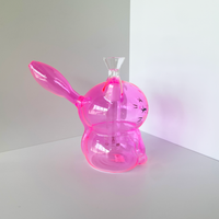 5 inch hot pink cat shaped bubbler bliss shop chicago