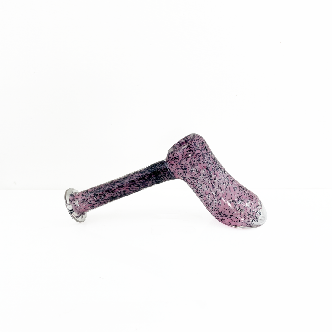 ohio valley glass pink and black frit hammer style bubbler pipe bliss shop chicago