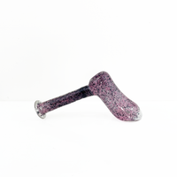 ohio valley glass pink and black frit hammer style bubbler pipe bliss shop chicago