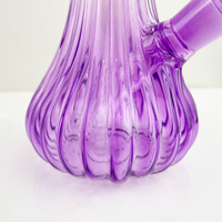 7 inch mushroom shaped bong with clear top and purple base bliss shop chicago