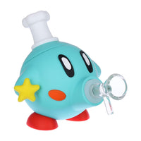 4.5" teal silicone bong super mario world bomb shape bliss shop chicago