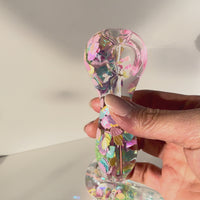 Cascade Glycerin Pipe - Seashell Glow In The Dark