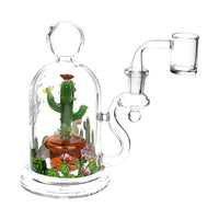 6 inch Pulsar Cactus Terrarium dome shaped rig with 14mm male quartz banger bliss shop chicago