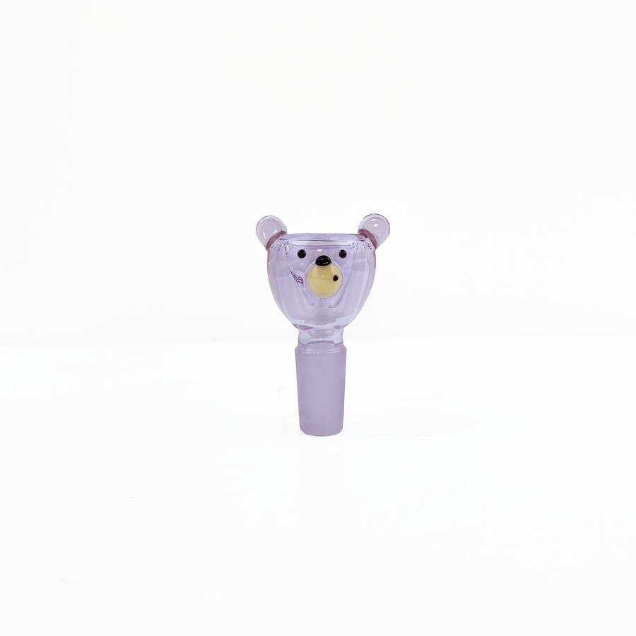 sugarmattys purple bear 14mm male slide for bongs bliss shop chicago