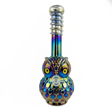 13 inch soft glass rainbow iridescent owl bong bliss shop chicago 